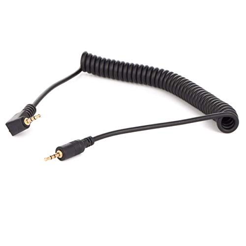 VHBW Kabel aansluitkabel voor Canon EOS DSLR camera's - 120cm spiraalkabel