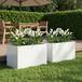 Maison Exclusive - Lot de 2 pots de jardin, blanc, 50 x 40 x 40 cm