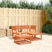 Maison Exclusive - Ensemble de jardin, 3 pièces, brun foncé, pin massif