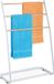 Relaxdays handdoekrek staand - 3 stangen - 87 x 58 x 29,5 cm - metaal - badkamer - wit