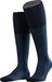 FALKE Shadow lang gedessineerd katoen kniekousen heren blauw - maat 43-44