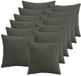 vidaXL - Kussensloop - 12 stuks - HEERLEN - Antracietkleurig - 40 x 40 cm - corduroy
