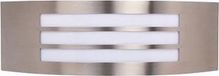 BES LED Bse Tuinverlichting / Buitenverlichting / Buitenlamp / Wandlamp Vierkant/Ovaal Mat Chroom 31.5x10cm Modern RVS/PC E27 IP44 Triple