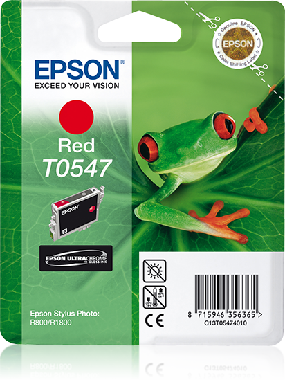 Epson inktpatroon Red T0547 Ultra Chrome Hi-Gloss single pack / rood