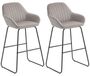 HOMCOM Tabourets de bar, set de 2, tabourets de bar rembourrés avec repose-pieds, dossier, aspect velours