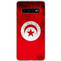 1001 coques Tunesische vlag Siliconen hoesje compatibel met Samsung Galaxy S10