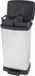 Markenlos Bol Afvalbak 23+23L met Pedaal - Zilver Metallic