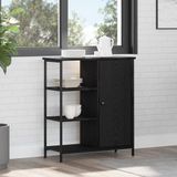 vidaXL Dressoir - Zwart - Eiken - 70 x 30 x 80 cm