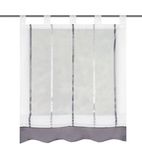 Home fashion lusgordijn langsstrepen, polyester, grijs, 140 x 80 cm
