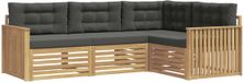 vidaXL - Buiten - bank - set - 4 - st - Wit - en - antracietkleurig - Polyester