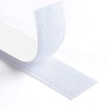 Romon Zelfklevende banden, 10 m klittenband, dubbelzijdig, 16 mm breed, klittenband, sterk, haaklussen, voor huishouden, knutselen en knutselen, wit