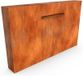 Geroba Cascadi Cortenstaal Watervalelement naast vijver 1000 x 250 x 1600 mm