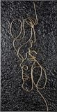 Merkloos metalen muurdecoratie relief "Affetto" love metaal - zwart - 4x41x81