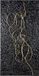 Merkloos metalen muurdecoratie relief "Affetto" love metaal - zwart - 4x41x81