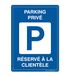 AUA SIGNALETIQUE - Voorgeboord bord met afgeronde hoeken – privéparkeerplaats – 300 x 420 mm, aluminium Dibond 3 mm