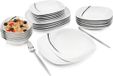 SÄNGER Bilgola Black Lines 24-delig porseleinen servies voor 6 personen