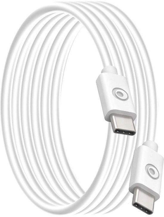 Bigben Connected USB-C naar USB-C Oplaadkabel 3A - 1.2m, Wit