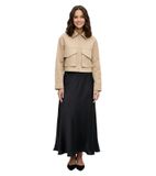 Icecat Veste d'été courte pour femme, doublure en coton, beige, 924633