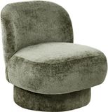 Beliani AYLO Draaifauteuil Groen Chenille