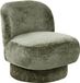 Beliani AYLO Draaifauteuil Groen Chenille