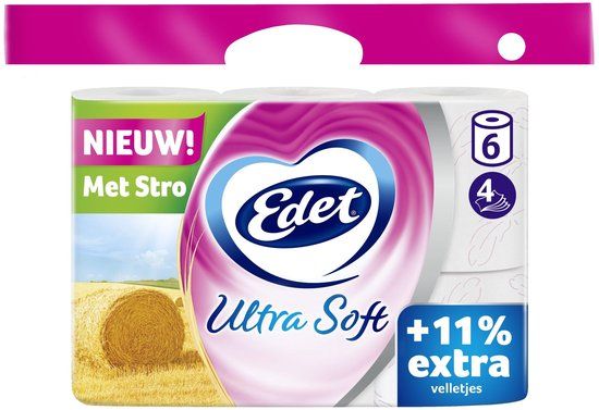 Edet Ultra Soft 4-laags Toiletpapier Met Stro