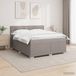 Prolenta Maison Exclusive - Lit boxspring avec matelas Taupe 160 x 200 cm Tissu