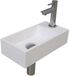 INK - Fonteinpack Polystone Rechts incl. Fonteinkraan - Design Sifon - Design Plug en Montageset - 360x180x90 Mm - Glans Wit/chroom