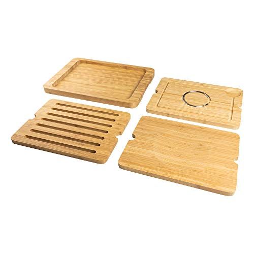 Rockingham Forest MCB-4028 Deluxe Bamboe 5-in-1 Rechthoekig Multi-Board Set, 40 x 28 cm