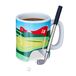 Relaxdays Golfmok met racket en balpen met 2 golfballen, meerkleurig