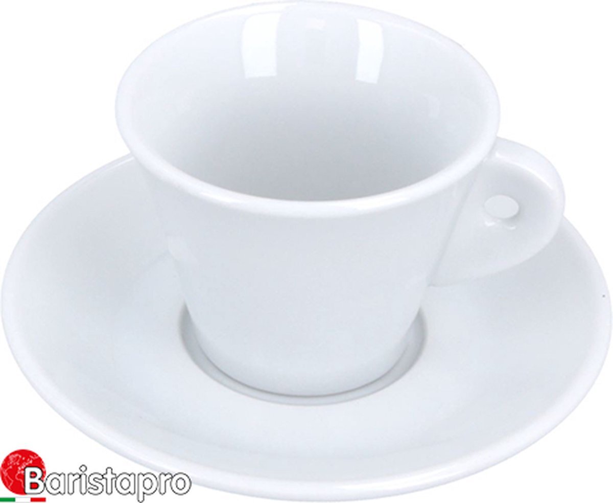 Barista Pro BaristaPro Portofino Cappuccino / Koffie kop en Schotel - Wit - 6 stuks