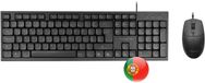Tacens Anima ACP02PT toetsenbord Inclusief muis Thuis/Werk USB QWERTY Portugees Zwart