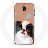 Maniacase Hoesje voor Samsung Galaxy S4 Japanse Spaniël zwart-wit hondenras
