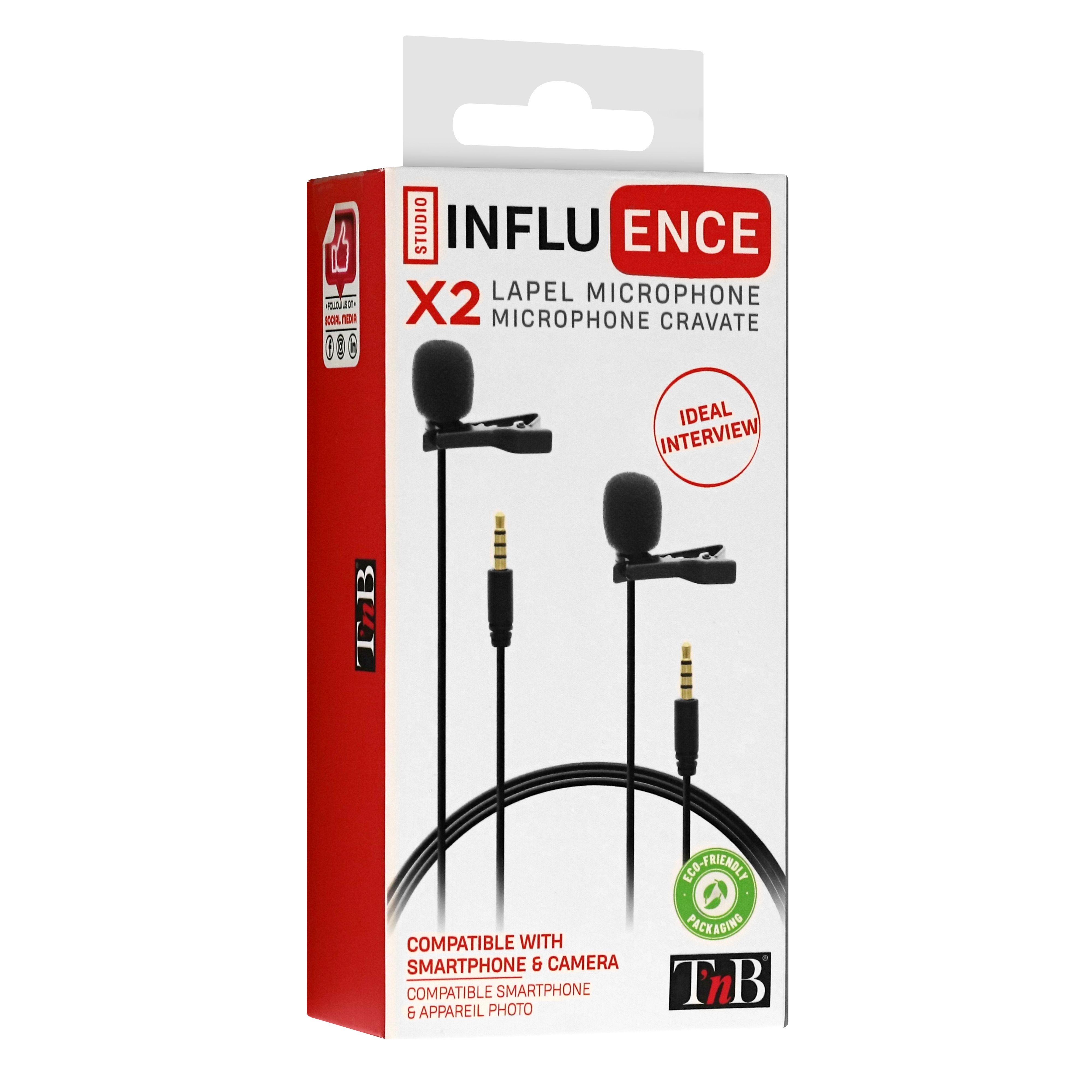 T'nB Clip-on Microphone - Black - Wired - 3.5mm