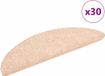 vidaXL Trapmatten zelfklevend 30 stuks 56x17x3 cm lichtbruin halfrond