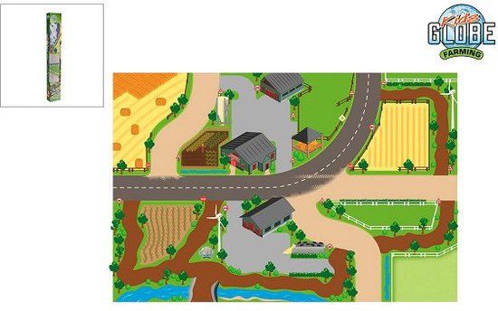 Kids Globe Speelkleed Boerderij XXL - 100x150cm - Bruin