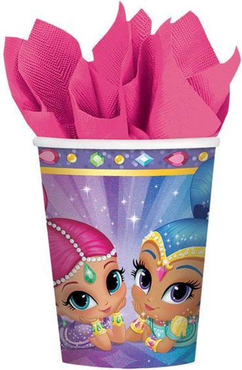 Shimmer and Shine bekertjes 266 ml - 8 st.