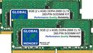 GLOBAL MEMORY 8 Go DDR4 2666 MHz PC4-21300 260-PIN SODIMM Kit de mémoire RAM pour ordinateurs portables/notebooks