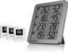 Bresser Quadro NV Thermo-/Hygrometer Weerstation - 3 Sensoren - Grijs