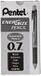 Pentel PL77-A EnerGize vulpotlood, 0,7 mm, aluminium/zwart, 12 stuks