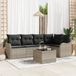 vidaXL - Tuinbank - Set - 6 - st - Lichtgrijs - poly - rattan