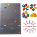 Create for You - Mur d'escalade extérieur pour enfants + 15 prises - Mur d'escalade noir pour jardin, aire de jeux ou cabane - Imperméable, dimensions 180x120 cm
