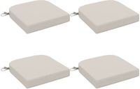 vidaXL - 4-delige zitkussens SOEST - 100% Polyester - Wit