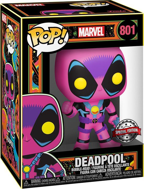 Funko Pop! Marvel Blacklight Deadpool - Exclu Smartoys | Special Edition