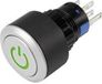 TRU COMPONENTS 1303030 LAS1-AWY-11T/G/12V/P Druktoets 250 V/AC 3 A 1x uit/(aan) Moment Groen IP65 1 stuk(s)