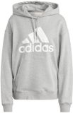 Adidas Sweater Dames Essentials Big Logo Oversized French Terry Hoodie Grijs - Maat M