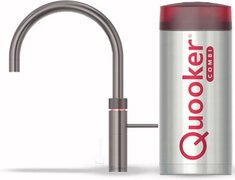 Quooker Fusion Round kokendwaterkraan - draaibare uitloop - Combi+ reservoir - Warm / kokend water - Gun metal 22+FRGME