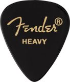 Fender 351 Vorm Premium Picks Zwaar Zwart 12-Pack celluloid