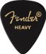 Fender 351 Vorm Premium Picks Zwaar Zwart 12-Pack celluloid