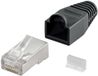 Goobay CAT5e RJ45 connector afgeschermd + tule zwart