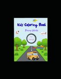 Kids Coloring Book: Moving vehicles